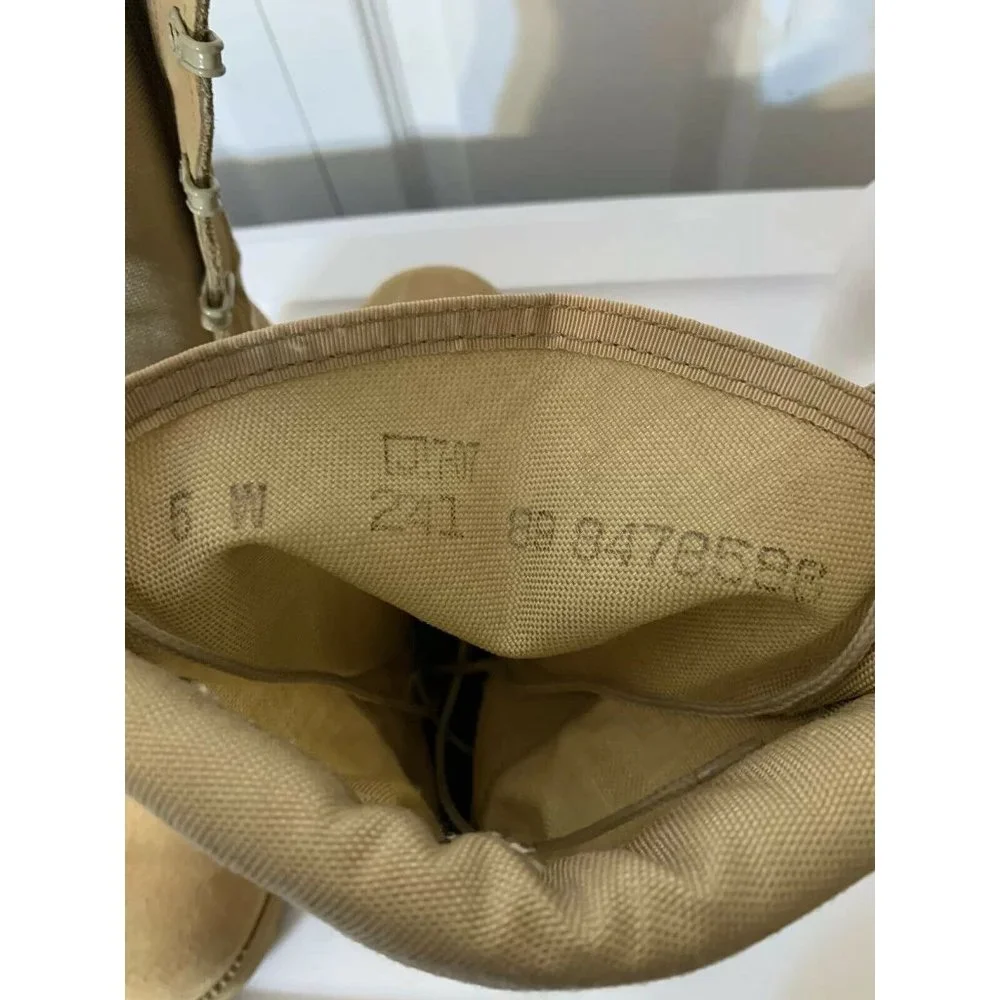Vibram Men’s Sz 5W Desert Combat Work‎ Boots Tan